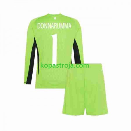 Billiga Fotbollströjor Italien Donnarumma 1 Målvakt Barn Hemma tröja 2023 Långärmad